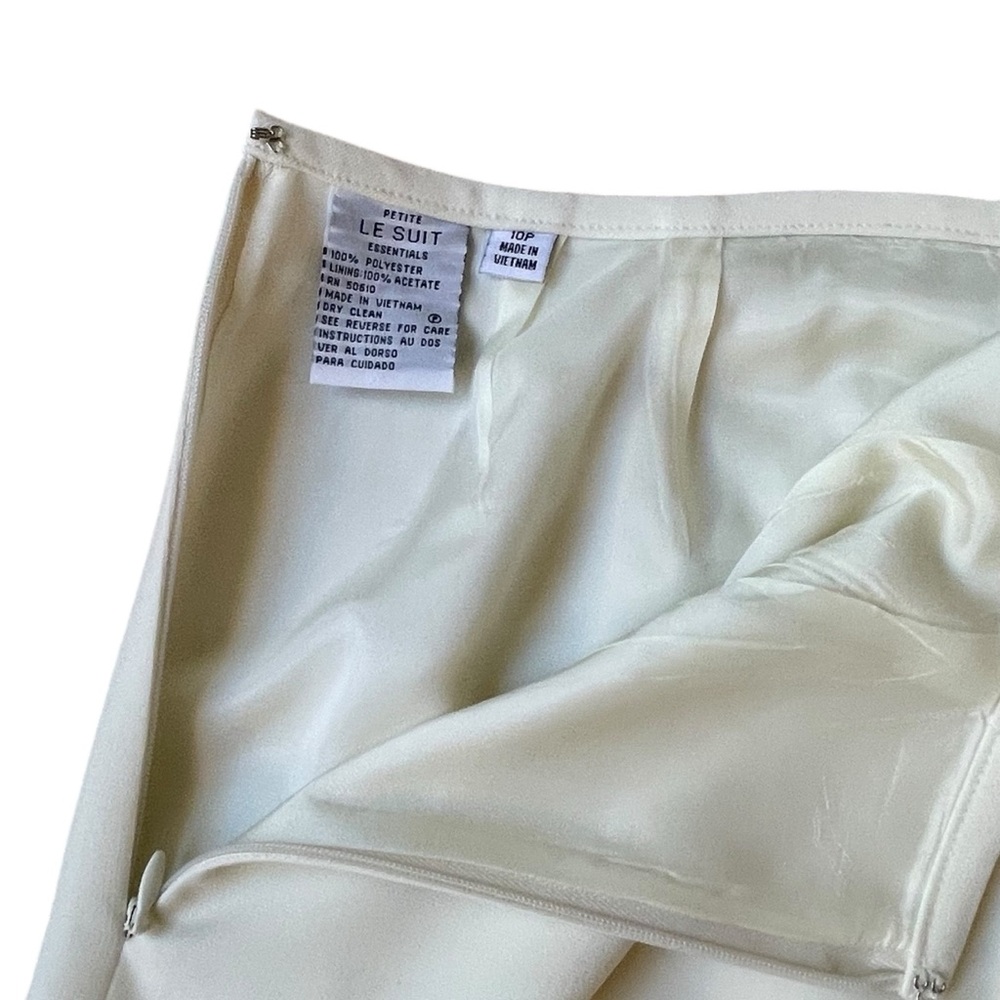 Le Suit Ivory Skirt size 10P - Picture 5 of 7